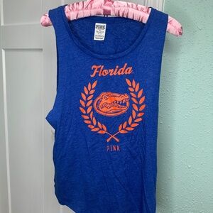 PINK VICTORIA SECRET Florida Gators SMALL press box tshirt tank top sleeveless